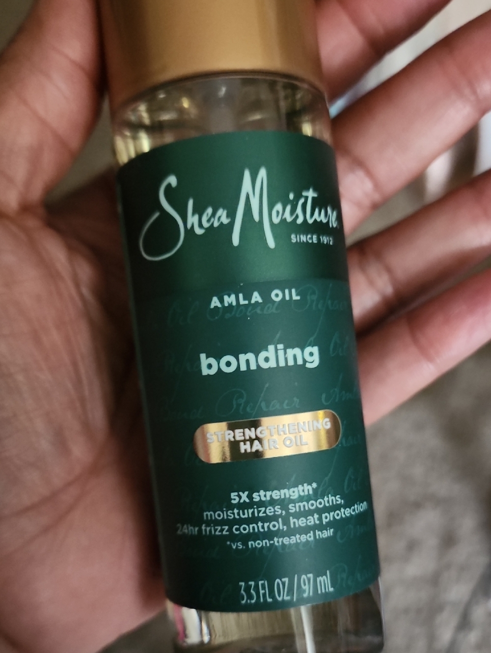 Shea Moisture Bonding Strengthening Hair Oil - Green and Gold